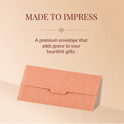Blush Peach Patterned Shagun Envelopes