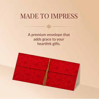 Festive Red & Gold Fold-Open Shagun Envelopes