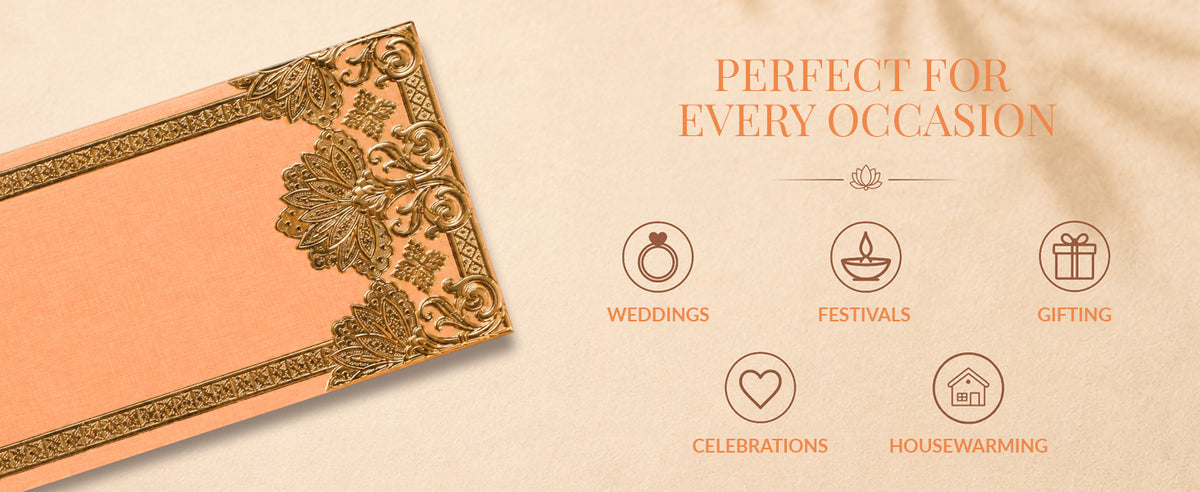 Brown Floral Shagun Envelope