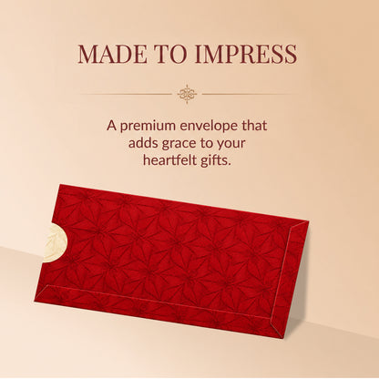 Red & Gold Floral Vine Shagun Envelopes