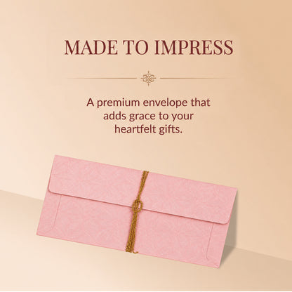 Blush Peach & Gold Fold-Open Shagun Envelopes