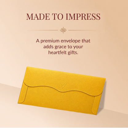 Mustard Gold Floral Shagun Envelopes