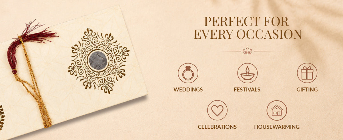 Ivory & Gold Fold-Open Shagun Envelopes