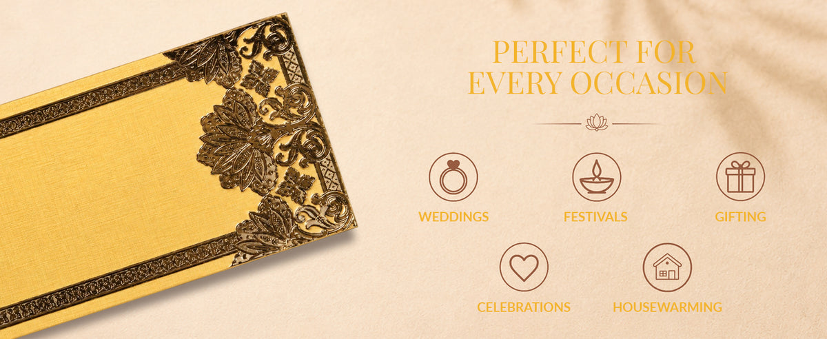 Mustard Gold Shagun Envelopes