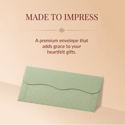 Sage Green Gold Floral Shagun Envelopes