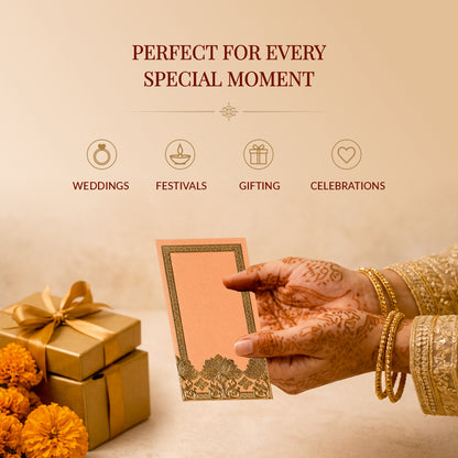 Brown Floral Shagun Envelope