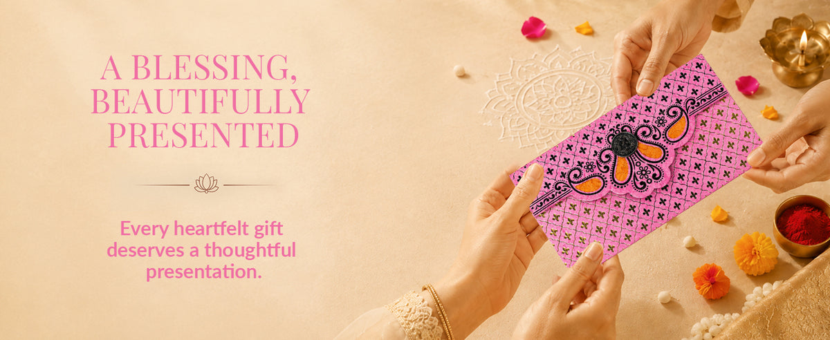 Blush Pink Gold Shagun Envelopes