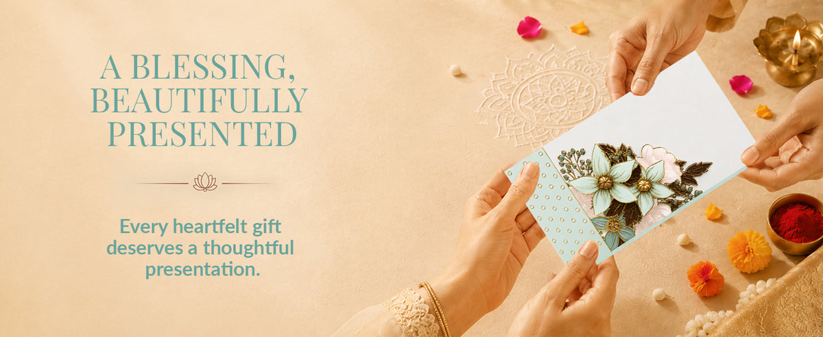 Mint Floral Bouquet Printed Shagun Envelopes