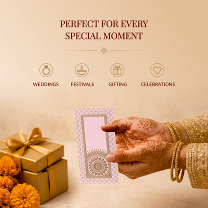 Blush Pink Mandala Shagun Envelopes