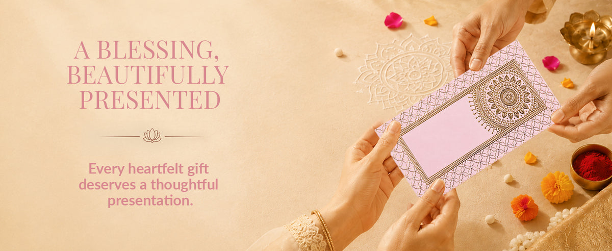 Blush Pink Mandala Shagun Envelopes