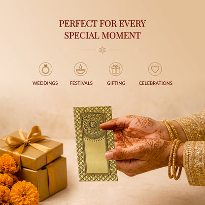Antique Gold Mandala Shagun Envelopes