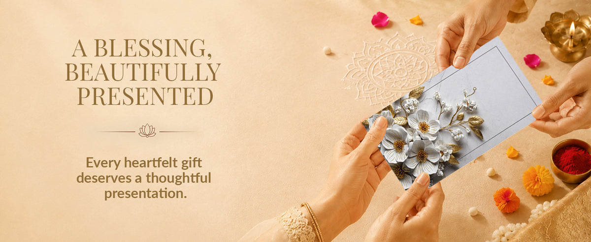 White Floral Embellished Shagun Envelopes