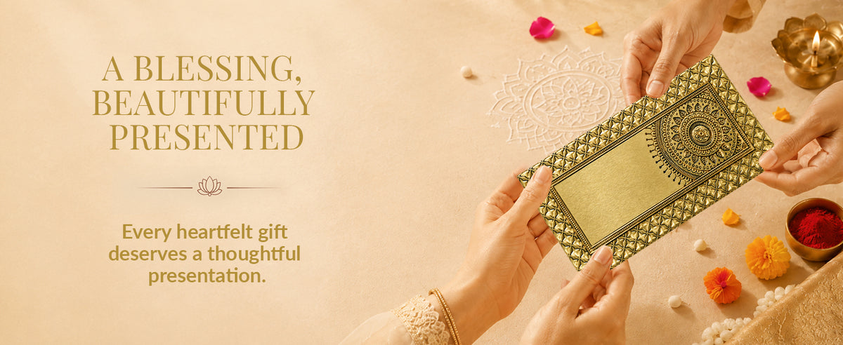 Antique Gold Mandala Shagun Envelopes