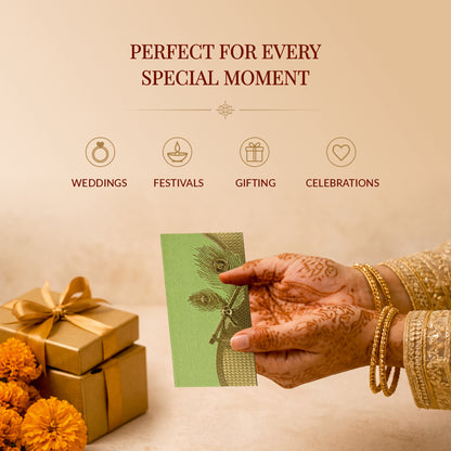 Sage Green Patterned Shagun Envelopes