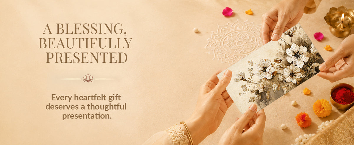 Ivory White Floral Shagun Envelopes