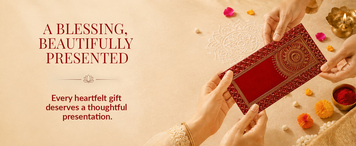 Red Mandala Border Shagun Envelopes