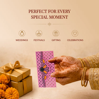 Blush Pink Gold Shagun Envelopes