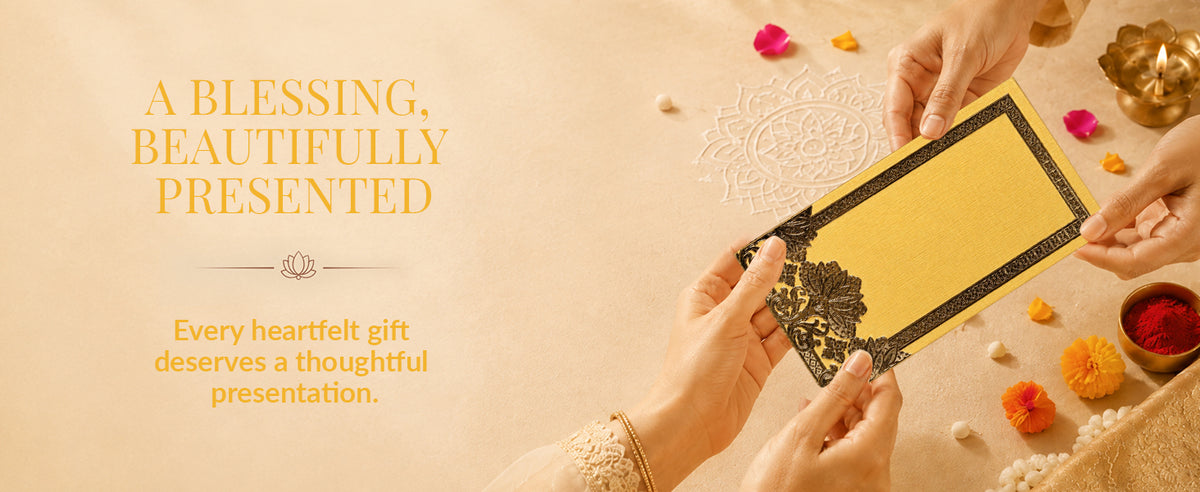 Mustard Gold Shagun Envelopes