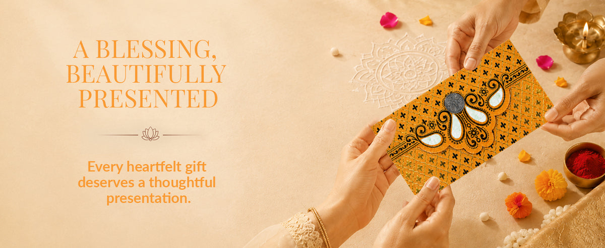 Golden Ornamental Shagun Envelopes