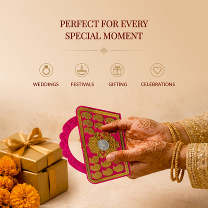 Designer Pink Purse Style Shagun Envelopes