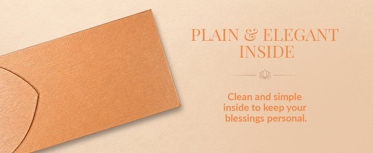 Brown Floral Shagun Envelope