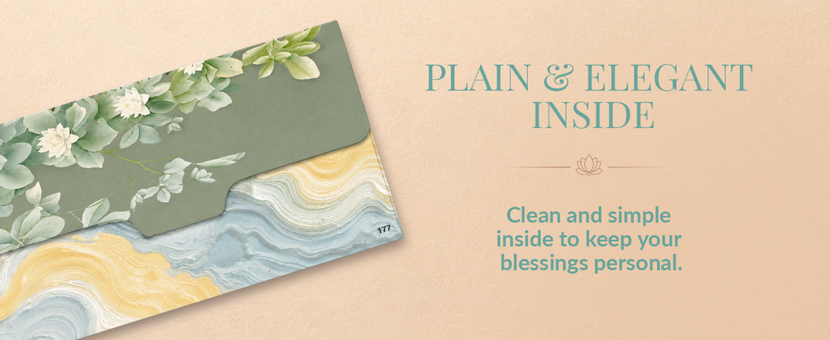 Blue Botanical Garden Printed Shagun Envelopes