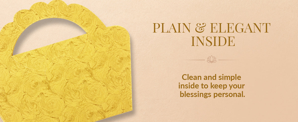 Designer Yellow Purse Style Shagun Envelopes