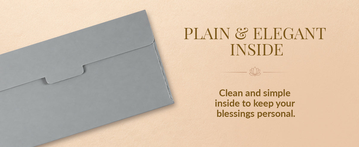 Silver Grey Mandala Border Shagun Envelopes