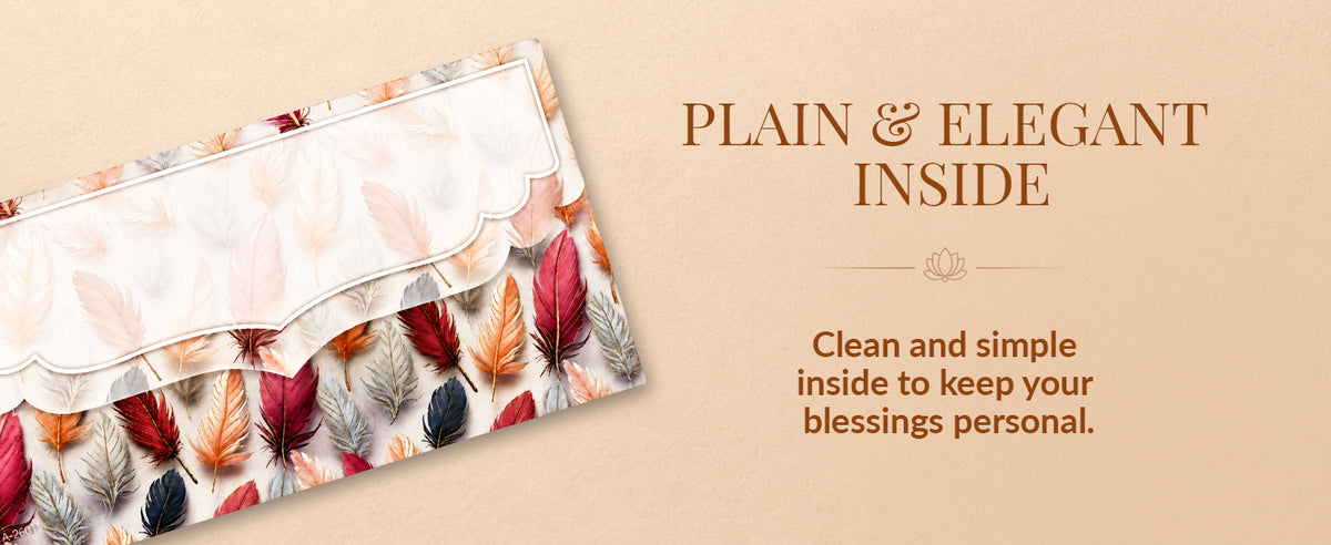 Multicolour Feather Shagun Envelopes