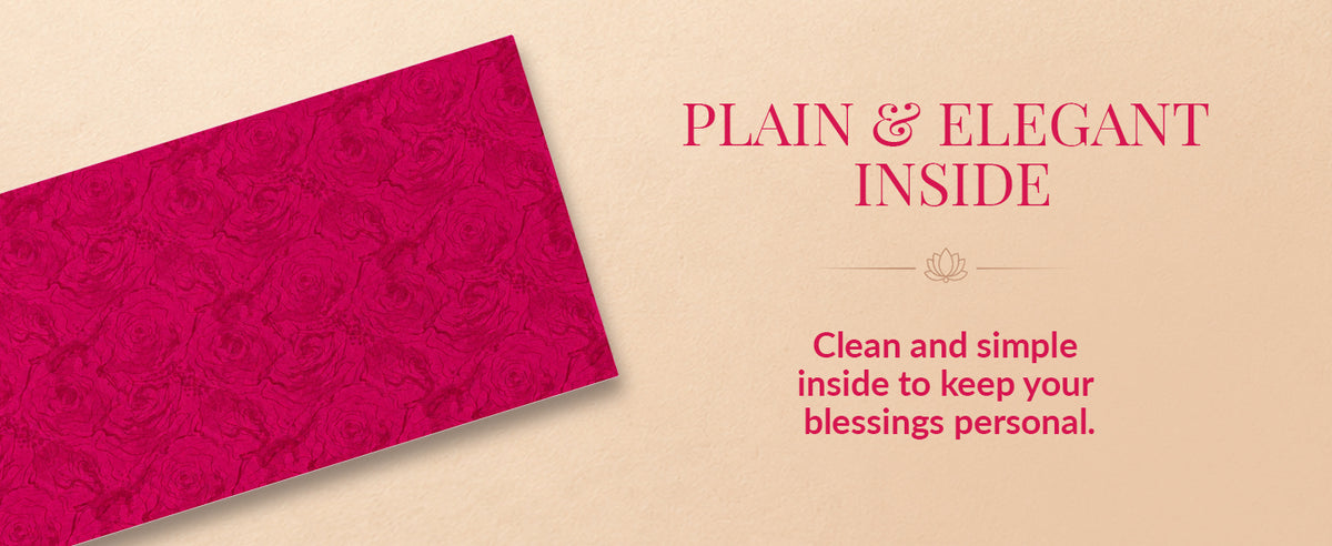 Fuchsia Pink Gold Ornamental Shagun Envelopes