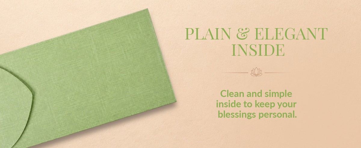 Sage Green & Gold Shagun Envelopes