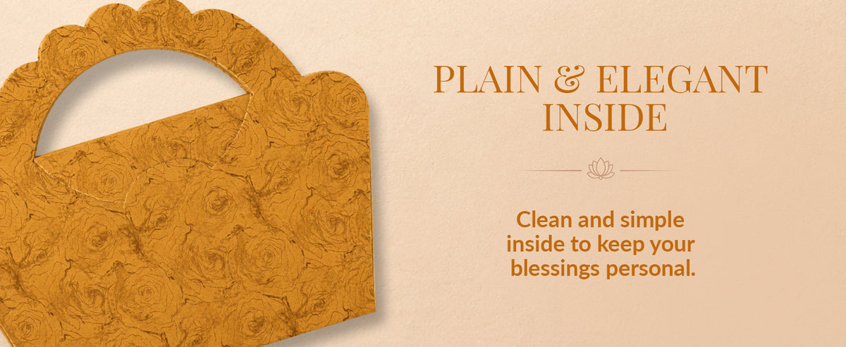 Designer Orange Purse Style Shagun Envelopes