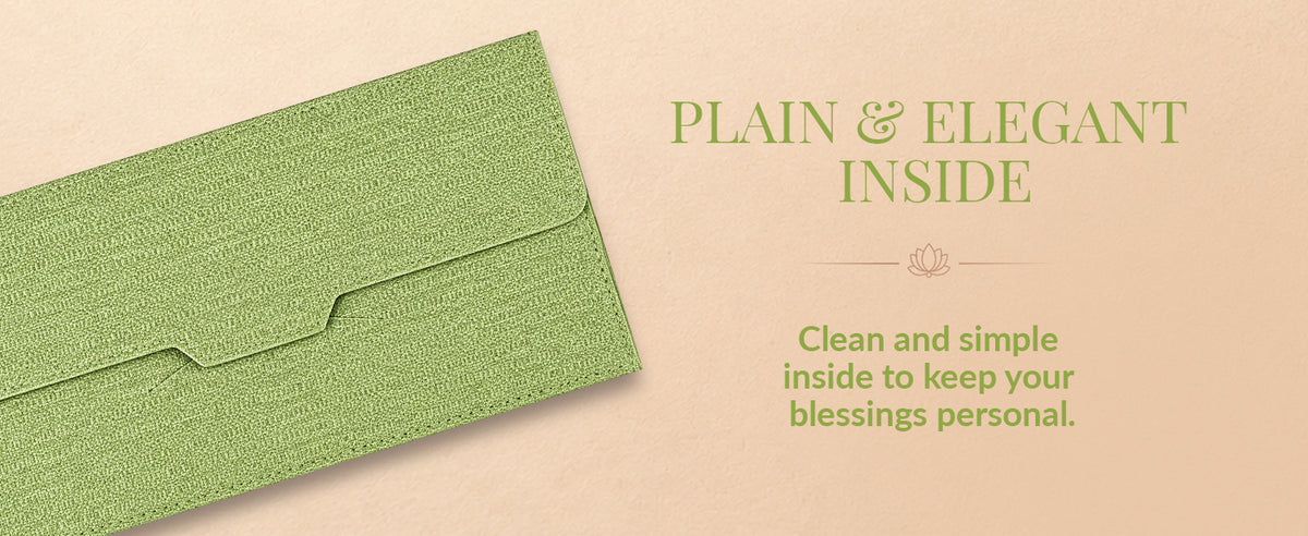 Sage Green Patterned Shagun Envelopes