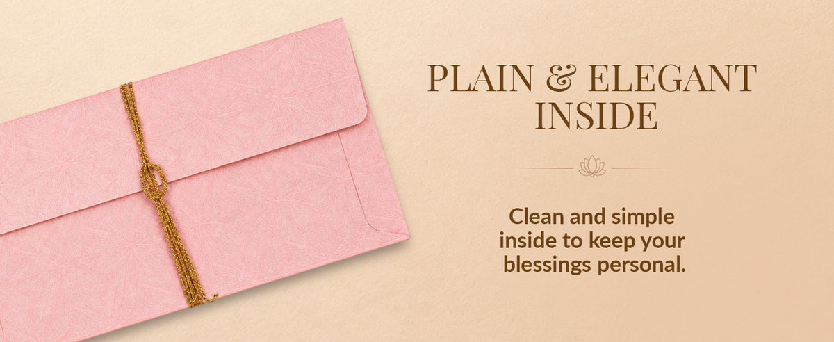 Blush Peach & Gold Fold-Open Shagun Envelopes
