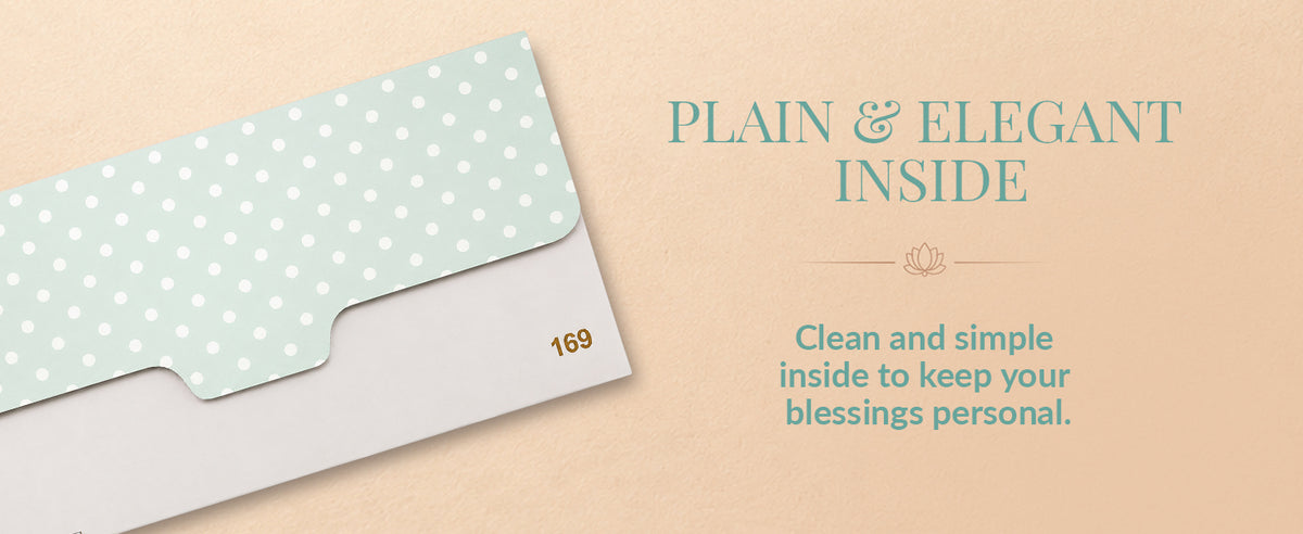 Mint Floral Bouquet Printed Shagun Envelopes