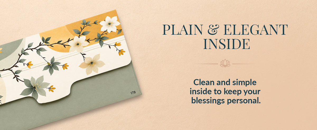 Midnight Floral Landscape Printed Shagun Envelopes