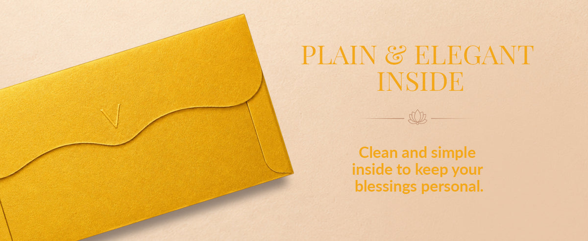 Mustard Gold Floral Shagun Envelopes
