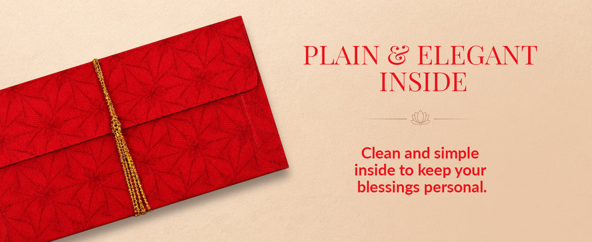 Festive Red & Gold Fold-Open Shagun Envelopes
