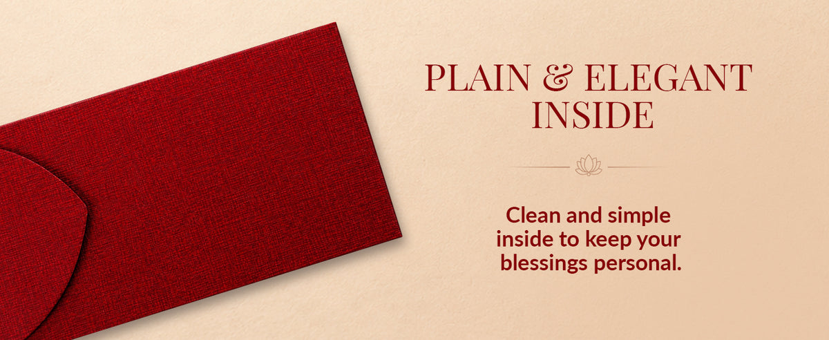 Deep Red & Gold Shagun Envelopes