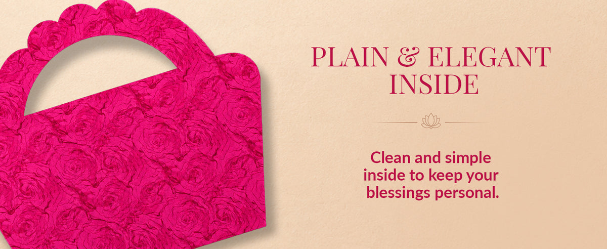 Designer Pink Purse Style Shagun Envelopes