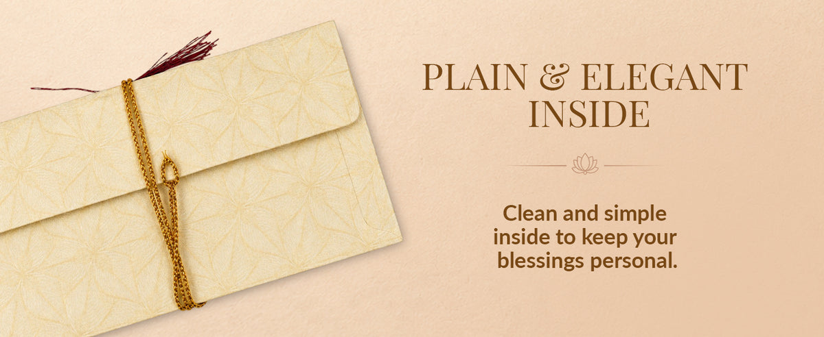 Ivory & Gold Fold-Open Shagun Envelopes