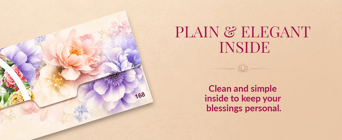 Pastel Paisley Floral Printed Shagun Envelopes