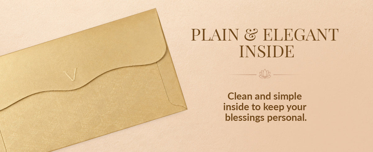 Ivory Gold Floral Shagun Envelopes