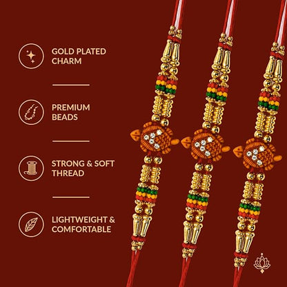 Turtle Design Rakhi Set