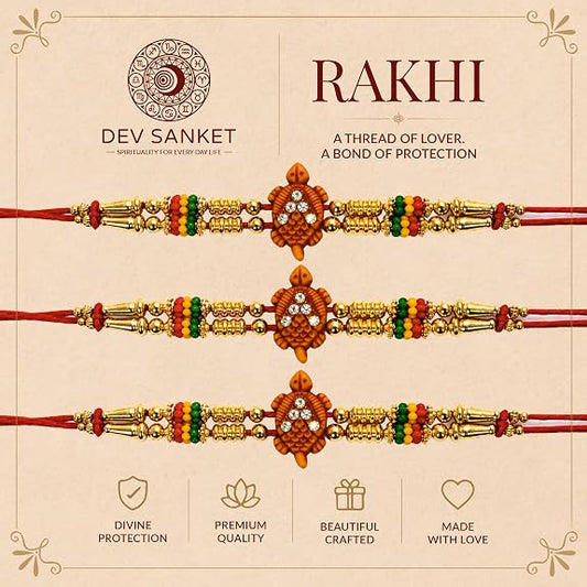 Turtle Design Rakhi Set