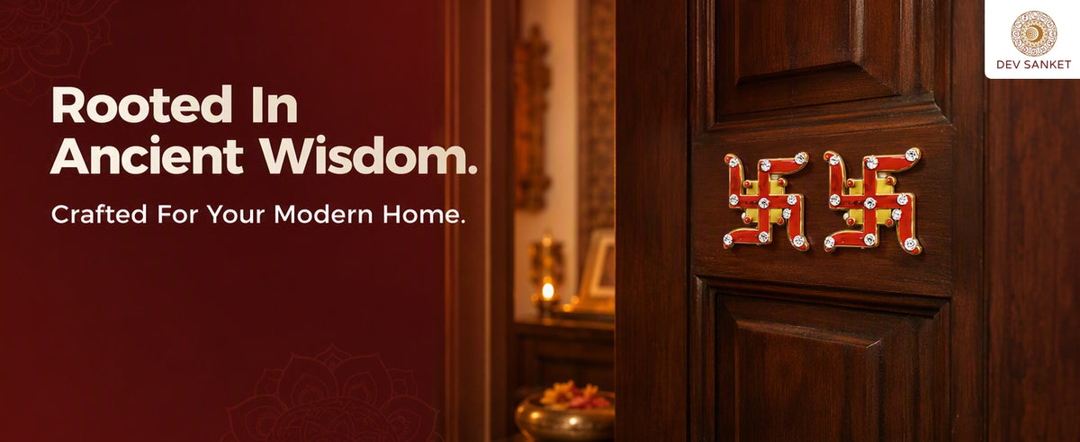 Decorative Swastik Symbols for Entrance, Mandir, Pooja Thali and Festive Decoration – 10 Pairs