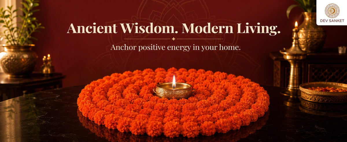 Orange Artificial Marigold Flower Garland for Mandir, Diwali, Wedding, Festival and Home Decoration 5 Piece (Orange)