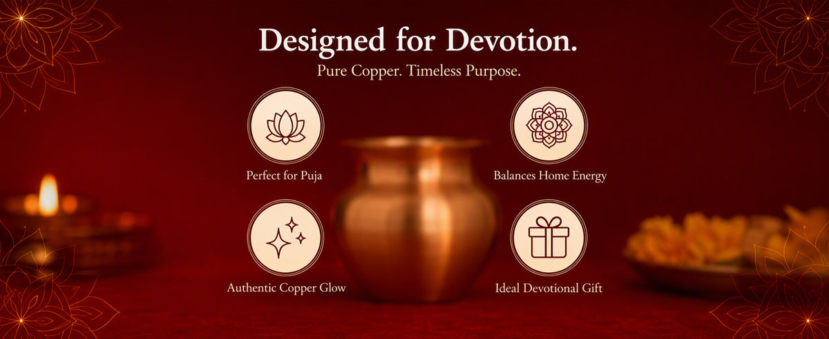 Copper Puja Lota for Daily Worship, Abhishek, Temple Offerings and Festive Rituals – Approx. 62 g
