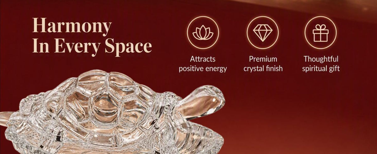Crystal Tortoise with Leaf-Shaped Decorative Tray, Clear Turtle Showpiece for Home, Office and Gifting