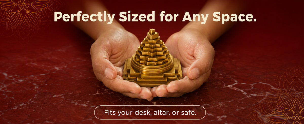 Shree Yantra Decorative Spiritual Symbol for Pooja Room, Home Temple, Office Desk and Gifting